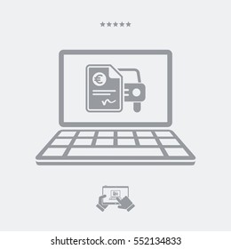 Automotive website - Configurator price application - Euro - Vector flat icon