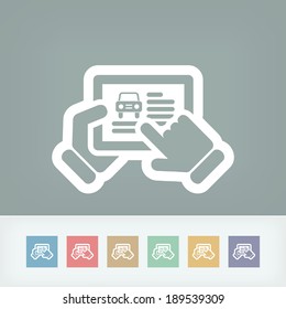 Automotive website on tablet