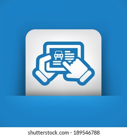 Automotive website on tablet