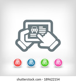 Automotive website on tablet