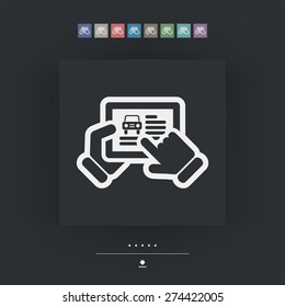 Automotive website on tablet