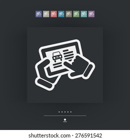 Automotive website on tablet