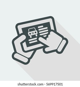 Automotive website on tablet