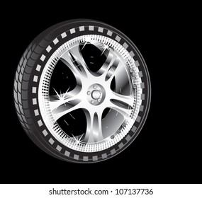 automotive wheel with alloy wheel and low profile tire