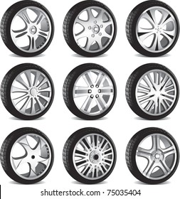 automotive wheel with alloy wheels and low profile tires