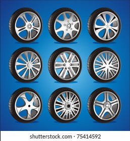 automotive wheel with alloy wheels and low profile tires