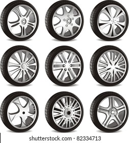 Automotive Wheel Alloy Wheels Low Profile Stock Vector (Royalty Free ...