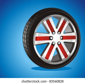 automotive wheel with alloy wheels and low profile tires