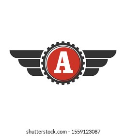 Automotive workshop garage service logo badge design