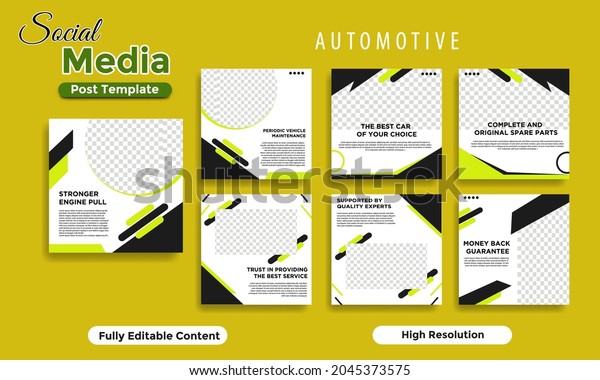 automotive\
workshop social media post template\
design
