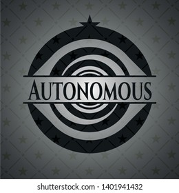 Autonomous black emblem. Vector Illustration. Detailed.