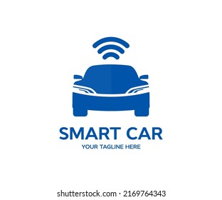 Autonomous car, Electric machine, Automotive technology logo design. Automotive technology or smart car vector design and illustration.