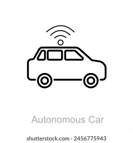 Autonomes Auto- und Auto-Ikonenkonzept
