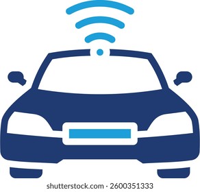Autonomous Car Icon Element For Design