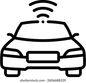 Autonomous Car Icon Element For Design
