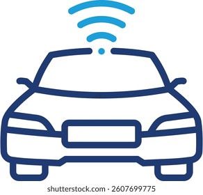 Autonomous Car Icon Element For Design
