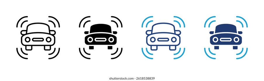 Elemento autónomo del icono del coche para el diseño