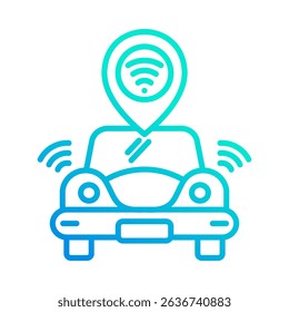 Autonome Auto-Icon-Element für Design