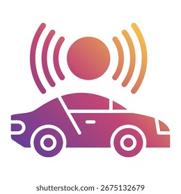 Autonome Auto-Icon-Element für Design