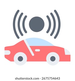 Autonome Auto-Icon-Element für Design