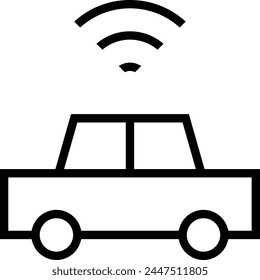 autonomous car icon. Thin linear style design isolated on white background