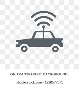 Autonomous car icon. Trendy flat vector Autonomous car icon on transparent background from Artificial Intelligence, Future Technology collection.