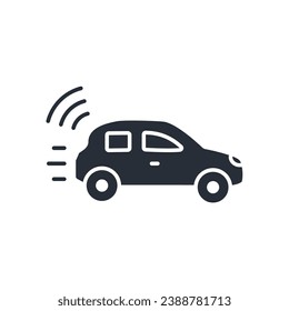 autonomous car icon. vector.Editable stroke.linear style sign for use web design,logo.Symbol illustration.