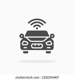 Autonomous car icon. For your design, logo. Vector illustration.