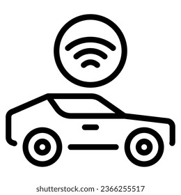 Autonomous car object illustration  icon