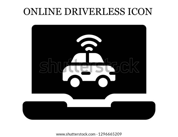 Autonomous car search icon. Editable Autonomous\
car search icon for web or\
mobile.