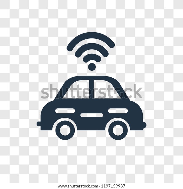 Autonomous car vector icon\
isolated on transparent background, Autonomous car transparency\
logo concept
