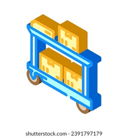 autonomous cart isometric icon vector. autonomous cart sign. isolated symbol illustration