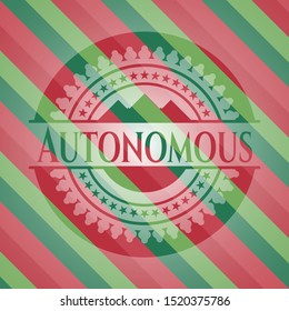 Autonomous christmas emblem. Vector Illustration. Detailed.