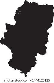 Autonomous community map of Aragon in Spain