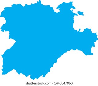 Autonomous community map of Castilla y León in Spain