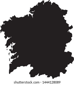 Autonomous community map of Galicia in Spain