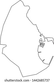 Autonomous community map of Melilla in Spain