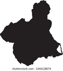 Autonomous community map of Murcia in Spain