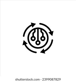 Autonomous control icon. smart remote control auto pilot vehicle driving mobility logo vector. automatic autonomous self driven automation symbol mark. autonomous assist control sign logo