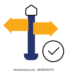 Autonomous Decision Vector Icon Representing Intelligent Automated Decisionmaking