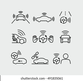 Autonomous Driving Icons