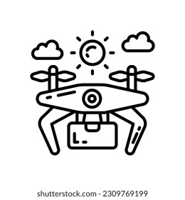 Autonomous Drone icon in vector. Illustration