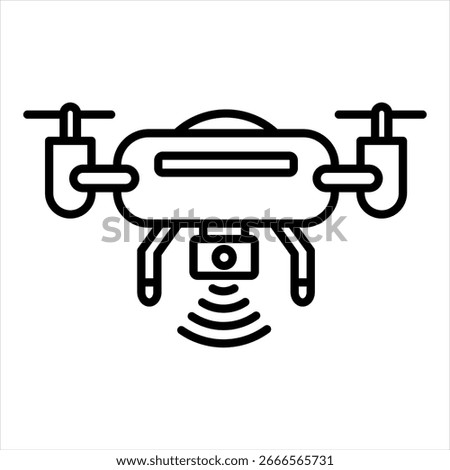 Autonomous Drone Icon Vector Illustration
