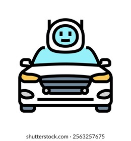 autonomous drone autonomous vehicle color icon vector. autonomous drone autonomous vehicle sign. isolated symbol illustration