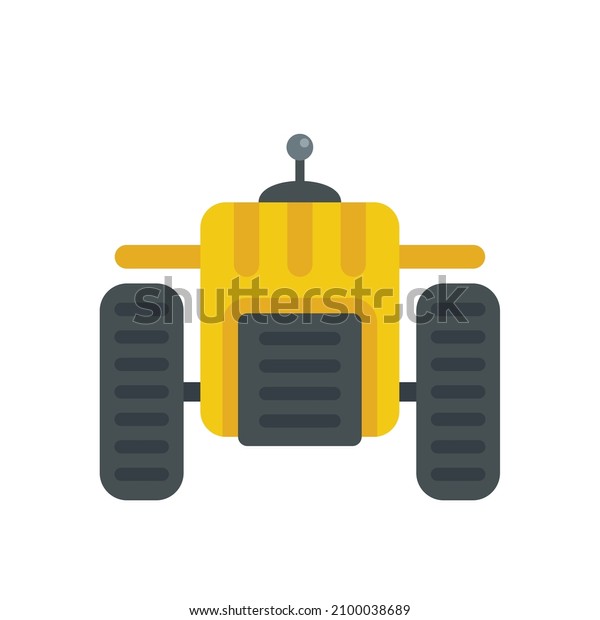 Autonomous farm\
machine icon. Flat illustration of autonomous farm machine vector\
icon isolated on white\
background