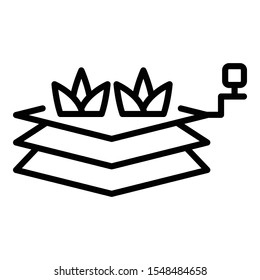 Autonomous farming icon. Outline autonomous farming vector icon for web design isolated on white background