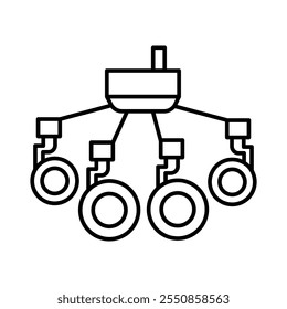 Autonomous Herding Systems black line icon. Vector isolated element. Editable stroke.