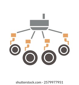 Autonomous Herding Systems black line icon. Vector isolated element. Editable stroke.