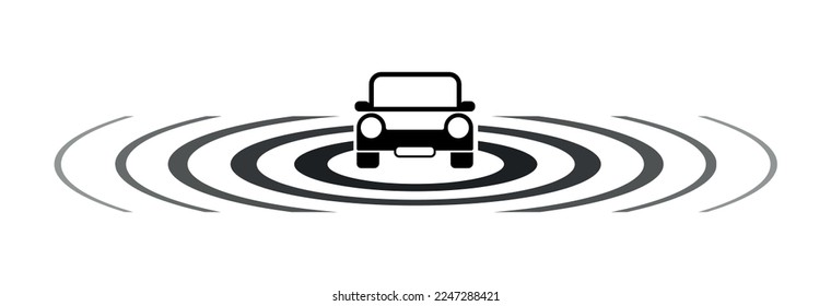 autonomous icon on white background