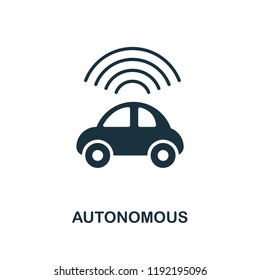 Autonomous icon. Simple style design from industry 4.0 collection. UX and UI. Pixel perfect premium autonomous icon. For web design, apps and printing usage.